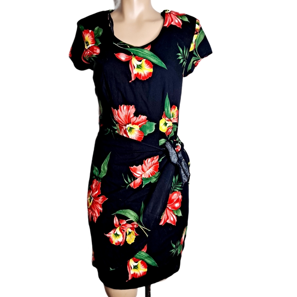 Vintage dress byer studio California floral  size 4